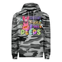 Slate Camo chillin' with my peeps Premium Hoodie - Artiststas