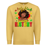 Antique Gold a little black history with girl juneteenth Premium Sweatshirt - texasbilliewilder