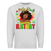 Dove Grey a little black history with girl juneteenth Premium Sweatshirt - texasbilliewilder