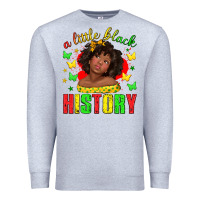 Heather Grey a little black history with girl juneteenth Premium Sweatshirt - texasbilliewilder