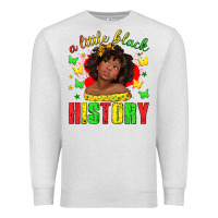 Oatmeal Heather a little black history with girl juneteenth Premium Sweatshirt - texasbilliewilder