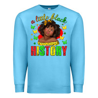 Ocean Blue a little black history with girl juneteenth Premium Sweatshirt - texasbilliewilder