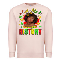 Pale Pink a little black history with girl juneteenth Premium Sweatshirt - texasbilliewilder