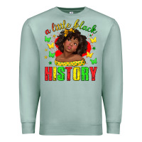 Seafoam a little black history with girl juneteenth Premium Sweatshirt - texasbilliewilder