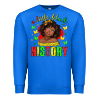 True Royal a little black history with girl juneteenth Premium Sweatshirt - texasbilliewilder