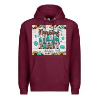 Burgundy nursing is a work of heart Premium Hoodie - JahusDesignShop