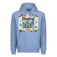 Colony Blue nursing is a work of heart Premium Hoodie - JahusDesignShop