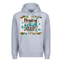 Heather Grey nursing is a work of heart Premium Hoodie - JahusDesignShop
