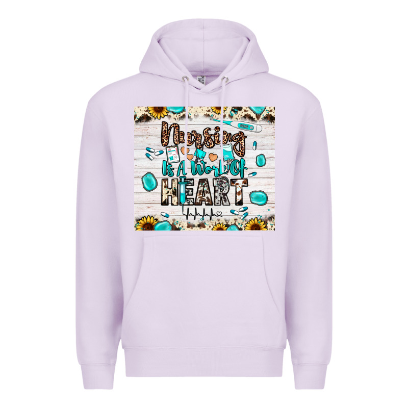 Nursing Is A Work Of Heart Premium Hoodie by JahusDesignShop | Teevron