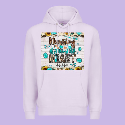 Nursing Is A Work Of Heart Premium Hoodie Designed By Jahusdesignshop