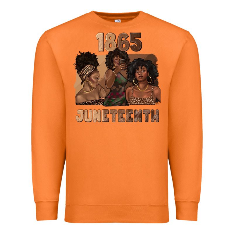 1865 Juneteenth Melanin With Afro Premium Sweatshirt by texasbilliewilder | Teevron