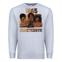 Heather Grey 1865 juneteenth melanin with afro Premium Sweatshirt - texasbilliewilder