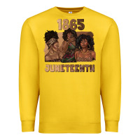 Lemon 1865 juneteenth melanin with afro Premium Sweatshirt - texasbilliewilder