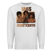 Oatmeal Heather 1865 juneteenth melanin with afro Premium Sweatshirt - texasbilliewilder