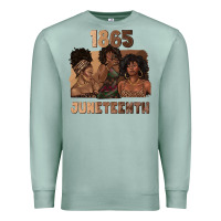 Seafoam 1865 juneteenth melanin with afro Premium Sweatshirt - texasbilliewilder