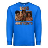 True Royal 1865 juneteenth melanin with afro Premium Sweatshirt - texasbilliewilder