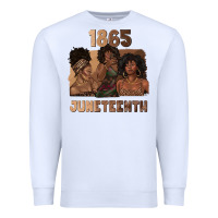 White 1865 juneteenth melanin with afro Premium Sweatshirt - texasbilliewilder