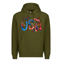 Army Green usa 4th of july Premium Hoodie - Artiststas
