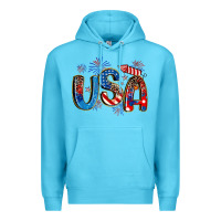 Ocean Blue usa 4th of july Premium Hoodie - Artiststas