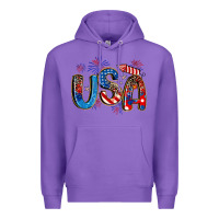 Purple usa 4th of july Premium Hoodie - Artiststas