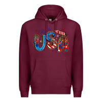 Burgundy usa 4th of july Premium Hoodie - Artiststas