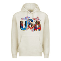 Oatmeal Heather usa 4th of july Premium Hoodie - Artiststas