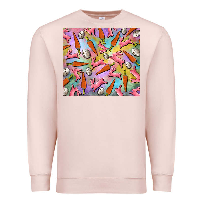 Easter Bunny Carrot And Quail Egg Premium Sweatshirt by RanaPortraitStore | Teevron