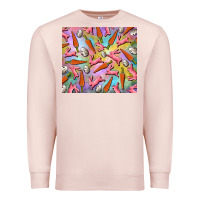 Pale Pink Easter bunny carrot and quail egg Premium Sweatshirt - RanaPortraitStore