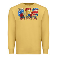 Antique Gold america mason jar Premium Sweatshirt - Zillion Design Studio