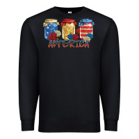 Black america mason jar Premium Sweatshirt - Zillion Design Studio