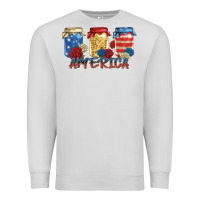 Dove Grey america mason jar Premium Sweatshirt - Zillion Design Studio