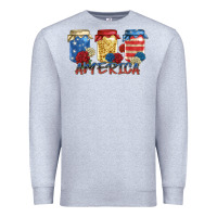 Heather Grey america mason jar Premium Sweatshirt - Zillion Design Studio