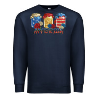 Navy america mason jar Premium Sweatshirt - Zillion Design Studio