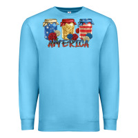 Ocean Blue america mason jar Premium Sweatshirt - Zillion Design Studio