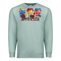 Seafoam america mason jar Premium Sweatshirt - Zillion Design Studio