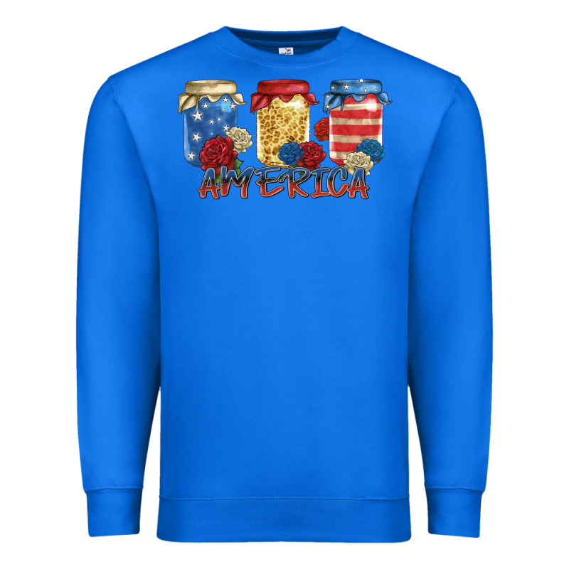 America Mason Jar Premium Sweatshirt by Zillion Design Studio | Teevron