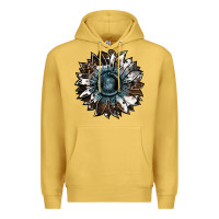Antique Gold cowhide leopard and  leather sunflower Premium Hoodie - RanaPortraitStore