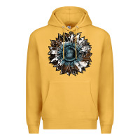 Mustard cowhide leopard and  leather sunflower Premium Hoodie - RanaPortraitStore