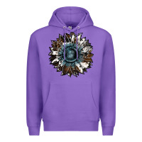 Purple cowhide leopard and  leather sunflower Premium Hoodie - RanaPortraitStore