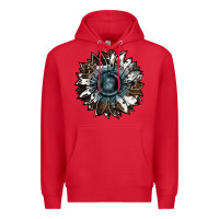 Red cowhide leopard and  leather sunflower Premium Hoodie - RanaPortraitStore