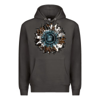 Smoke cowhide leopard and  leather sunflower Premium Hoodie - RanaPortraitStore