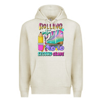 Oatmeal Heather rolling into second grade Premium Hoodie - BundleAndBundleShop