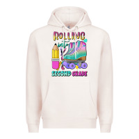 Pale Pink rolling into second grade Premium Hoodie - BundleAndBundleShop