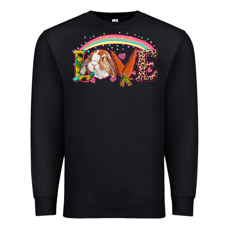 Easter Bunny Love With Rainbow Premium Sweatshirt by RanaPortraitStore | Teevron