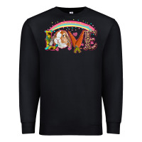 Black Easter Bunny Love With Rainbow Premium Sweatshirt - RanaPortraitStore