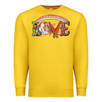 Lemon Easter Bunny Love With Rainbow Premium Sweatshirt - RanaPortraitStore