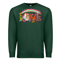 Sports Green Easter Bunny Love With Rainbow Premium Sweatshirt - RanaPortraitStore