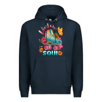 Navy vintage soul Premium Hoodie - BundleAndBundleShop