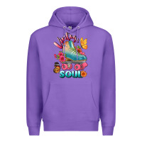 Purple vintage soul Premium Hoodie - BundleAndBundleShop