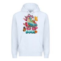 White vintage soul Premium Hoodie - BundleAndBundleShop